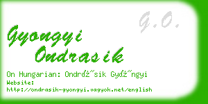 gyongyi ondrasik business card